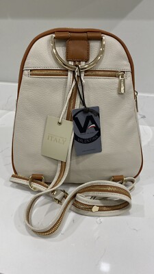 Brand new Valentina genuine Italian leather backpack Valentina Italian Genuine Pebbled Leather Backpack/Shoulder  main image 4