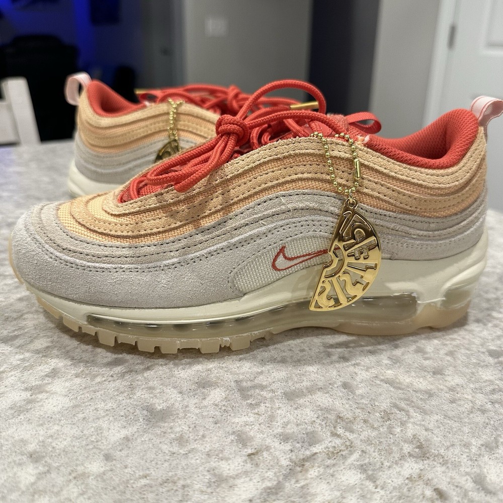 Nike Air Max 97 Sisterhood W White Cashmere Orange in Size 5.5 | DM8943-700