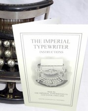 Imperial Typewriter  Instruction Manual Reproduction thumbnail
