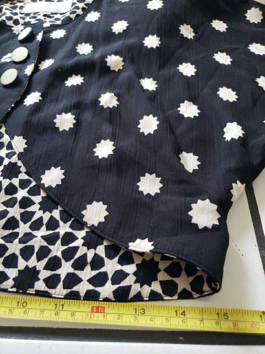 Boléro Vintage Dorothy Schoelen - Noir Et Blanc, Taille P, En Rayon, Style Funky Années 80-90