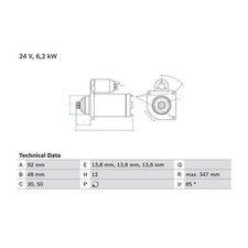 £55 Cashback BOSCH Starter Motor 0 986 022 980 Genuine Top German Quality