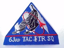 63 RD TAG FTR SQ IRON-ON CLOTH PATCH 
