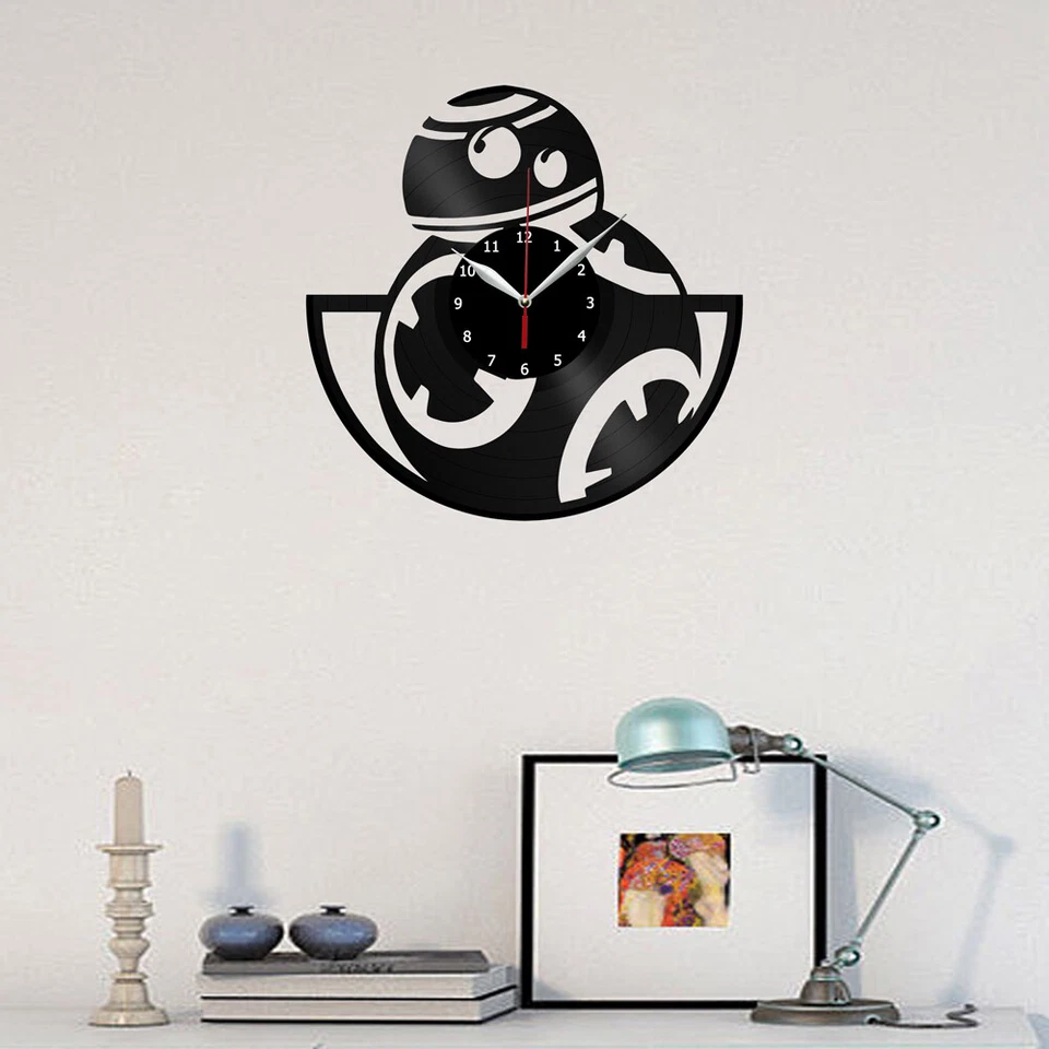 Star Wars BB-8 Vinyl Record Wall Clock Art Decor Original Gift 12'' 30cm 1909 - Image 2 of 4