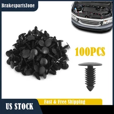 100Pcs Bumper Clips 7.6mm Auto Car Hole Fastener Fender Push Pin Plastic Rivets