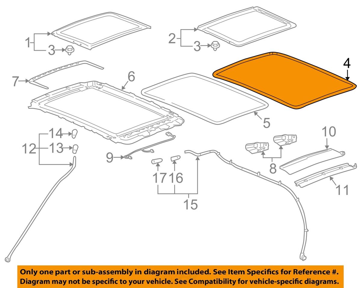 GM OEM 10-16 SRX Roof Sunroof-Outer W'strip 20929619 | eBay