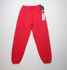 Deadstock Vtg 80s 90s Streetwear Womens Large Blank Sweatpants Joggers Pink USA
