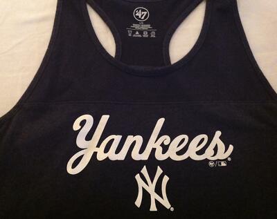 NWOT womens 47 New York YANKEES navy blue racerback racer back