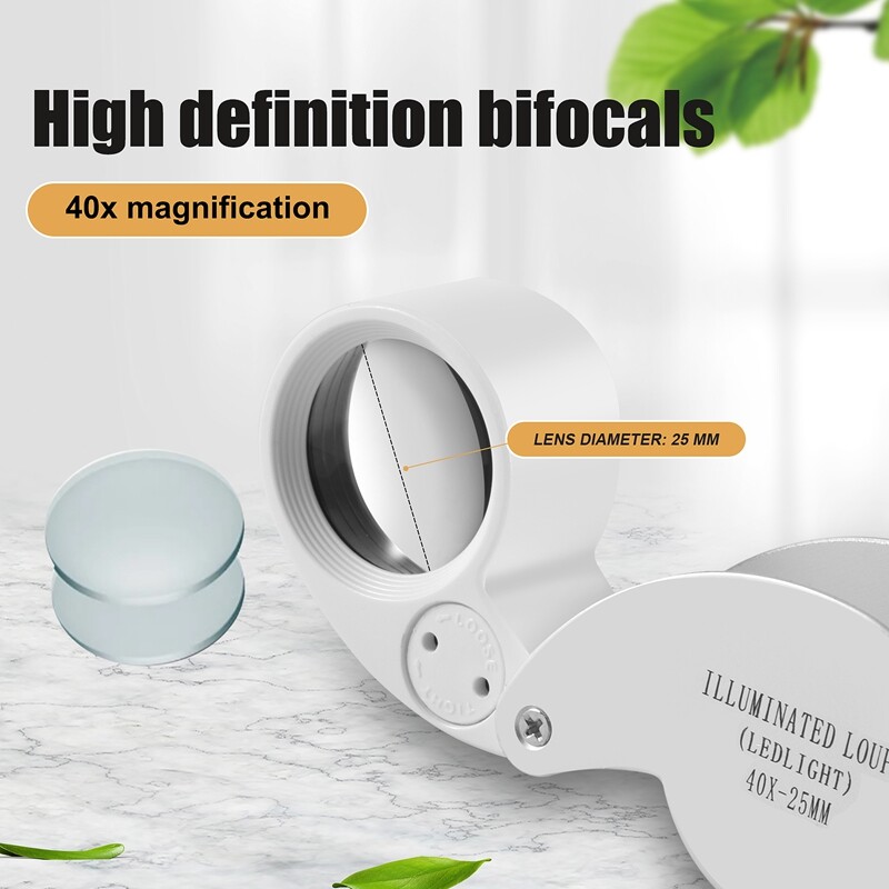 3X(Jewellers Loupe À Lentille En Verre Loupe 40X 25mm Loupe À 2 L5S6)1665 eBay