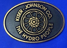 Kieser Johnson Co - The Hydro People Vintage Solid Brass Dynabuckle Belt Buckle