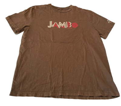 Disney Parks Animal Kingdom Lodge Jambo Brown T-shirt Mens Large