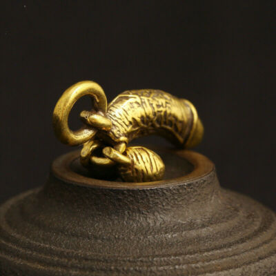 1pcs Chinese Vintage Pure Copper Penis Personality Pendant 