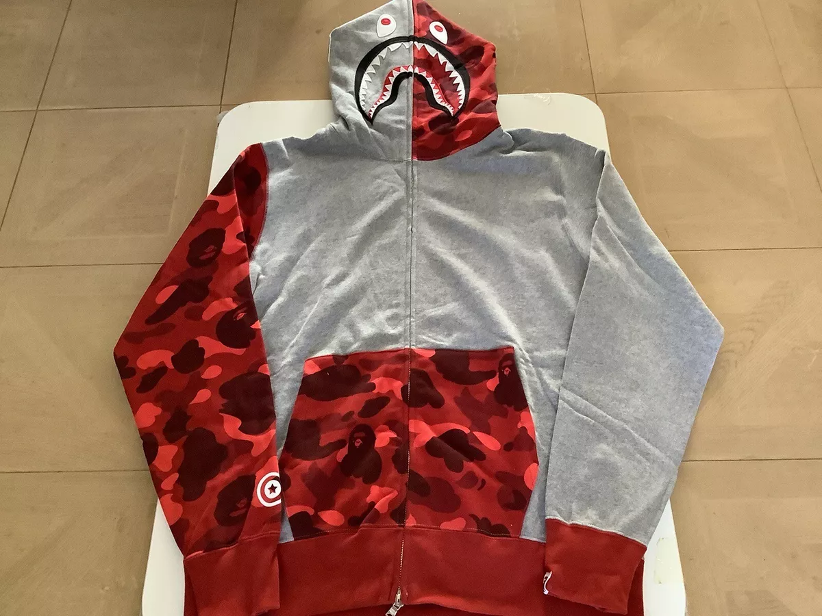 COLOR CAMO SHARK FULL ZIP HOODIE MENS