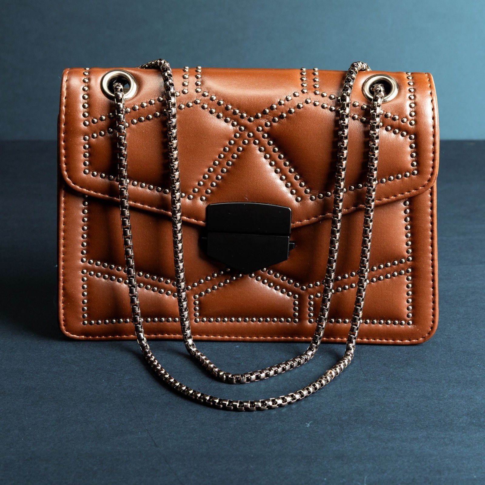 Verano Hill Modish Quilted Shoulder Bag – Brown