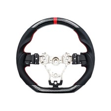 Revesol Hydro-dip Carbon Fiber Black Steering For 2015-2021 Subaru Sti Wrx S209