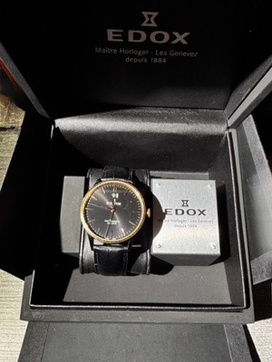 Edox Les Vauberts Day Date 830073NIN Mens Swiss Made Automatic Watch G2U
