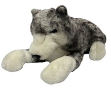 Folkmanis Wolf Husky Dog Puppet Realistic Full Body Stuffed Animal Plush 18" Lon
