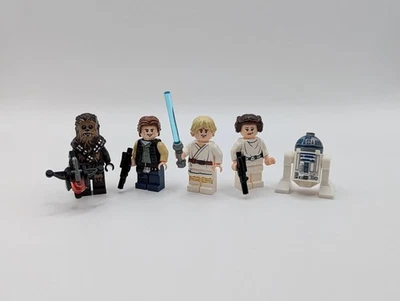 Lego Star Wars Luke Skywalker Princess Leia Han Solo Chewbacca R2-D2