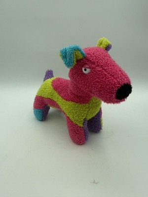 Douglas Pink Green Rad Dog Junior Multicolored Puppy 7'' Plush #2505.1 2009