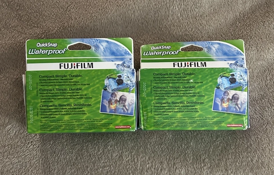 (2) Водонепроницаемая камера FujiFilm QuickSnap новая в коробке 27 экспозиций срок годности 7/25 бесплатная доставка - Изображение 2 из 3
