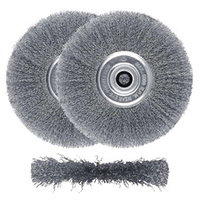 2Pcs 8 Inch Wire Wheel for Bench Grinder -  Wire Brush for Grinder, Fits 1/2" an