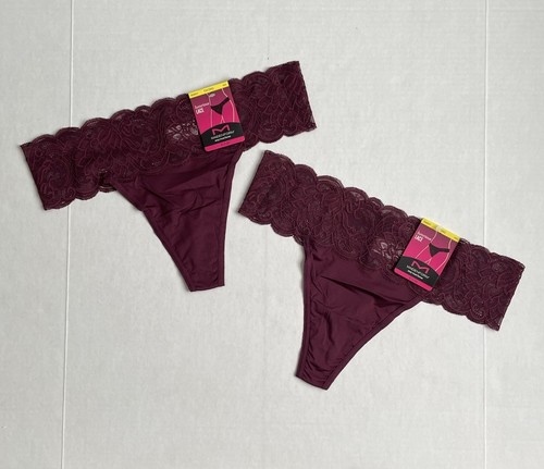 NWT 2 Pack Women’s Maidenform Thong Panties - Size Medium / 6 - FREE SHIPPING