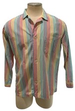 BROOKS BROTHERS Vintage 90s Men's "Fun Stripe" Pajama Set - Sz M - Father's Day