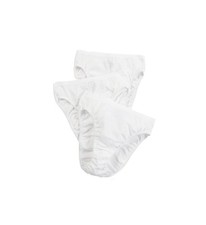 Fruit of the Loom Women's 3 Pack Cotton Hi-Cut Brief Panty, White, 7 7, White