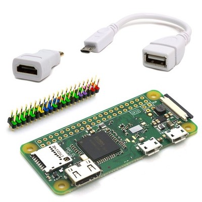 Raspberry Pi Zero W / Mini HDMI Adapter / Micro USB Adapterkabel / Stiftleisten