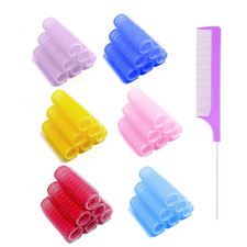 36PCS Self Grip Small Hair Curlers Heatless Roller Hair Curlers Pro Salon Hairdr