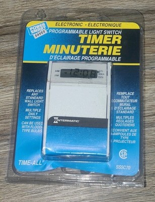 INTERMATIC ELECTRONIC PROGRAMMABLE LIGHT SWITCH TIMER MODEL SS5C70 NEW NOS