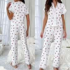 Gentlewomen's Sleepwear Ensemble featuring a Beautiful For Cherry Print