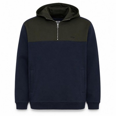 Lee Cooper Herren 1/2 Zip Hoodie Größe 2XL Blau Langarm Logo