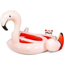 6-Person Inflatable Bird Island Flamingo Floating Island with Electric Pump