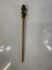 Single Vintage Wrapped Wire Beaded End Wood Hair Stick