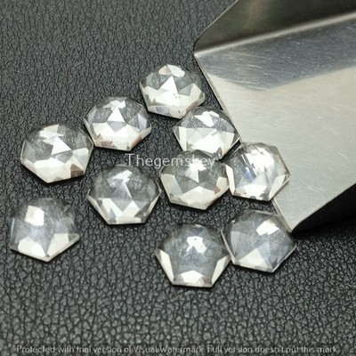 Natural Crystal Quartz Hexagon Faceted Cut High Clarity Brilliant Shine Jewelry
