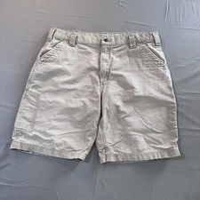 Carhartt B147 Tan Carpenter Canvas Work Shorts Men's Size 40, 10 in inseam