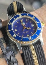Gorgeous 90s Tag Heuer 1500 Series "Bluesy" Great Runner, New Battery And Clean.