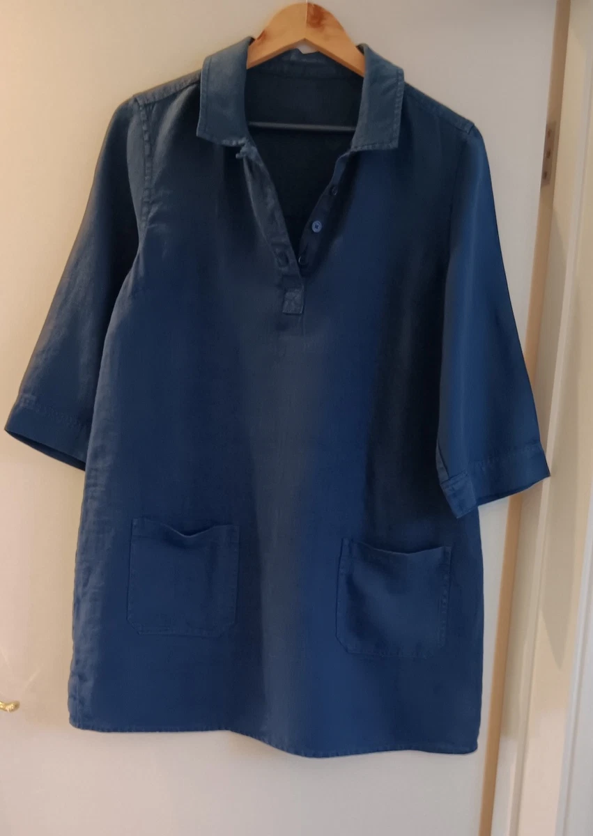 Tunica Donna Seasalt Manica 3/4 – Cotone Navy Geo Lizzy – Leggero Difetto