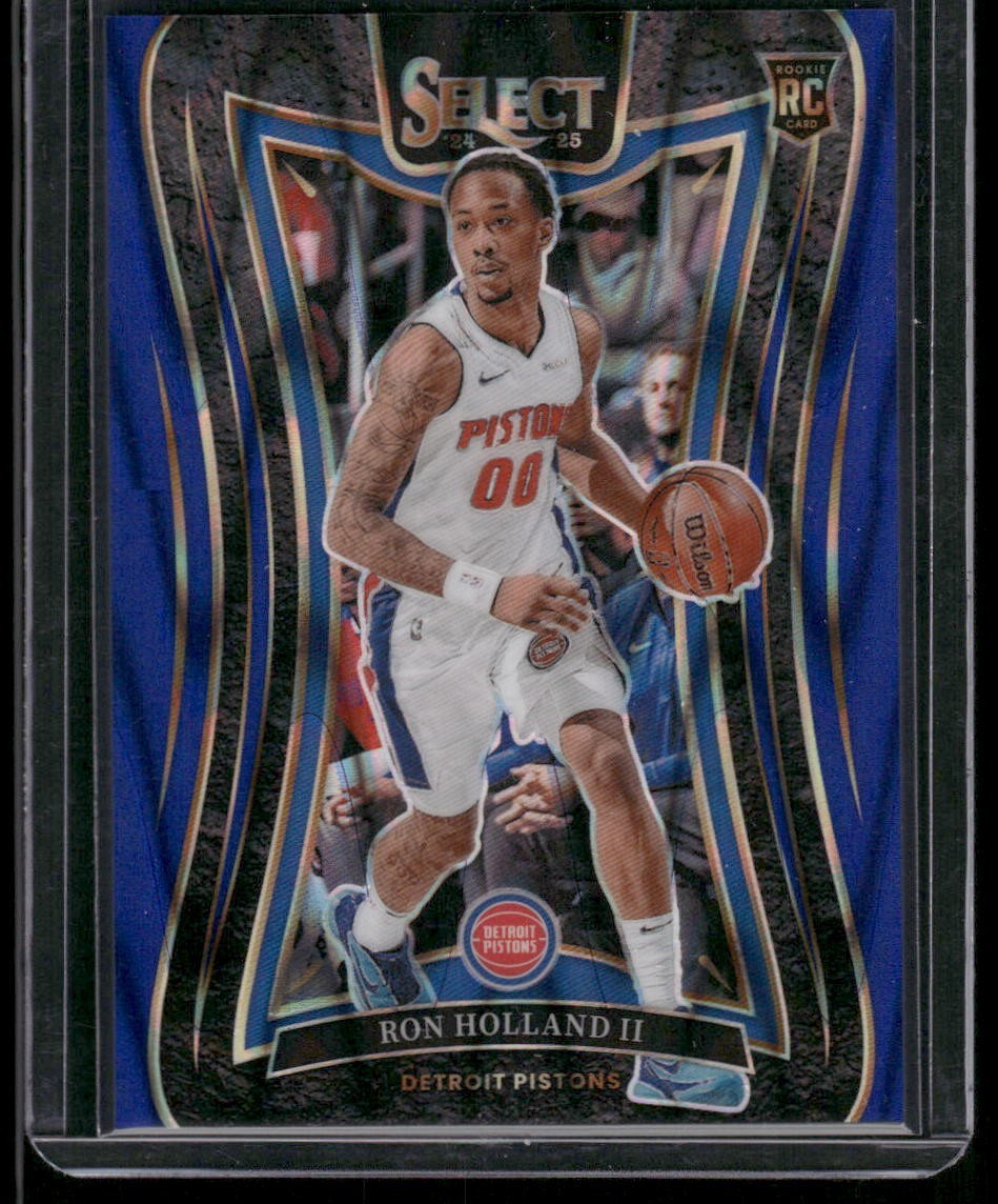 2024-25 Panini Select Concourse Ron Holland II #370 Blue Flash Prizm /99 (RC)