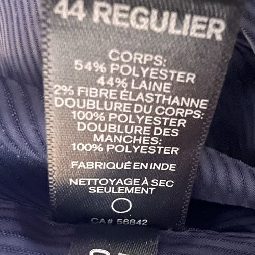 Express Innovation Extra Slim Men's Suit 44R–Wool Blend Dusty Blue New with Tags - Picture 11 of 12