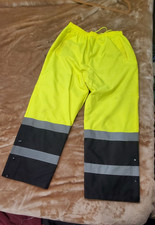 Utility Pro Hi-Vis Yellow/Black Reflective Construction Work Pants XL Polyester