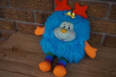 Rainbow Brite Spritzie Sprite Plush Doll Hallmark Blue Red Stars 1983 Vtg Toy
