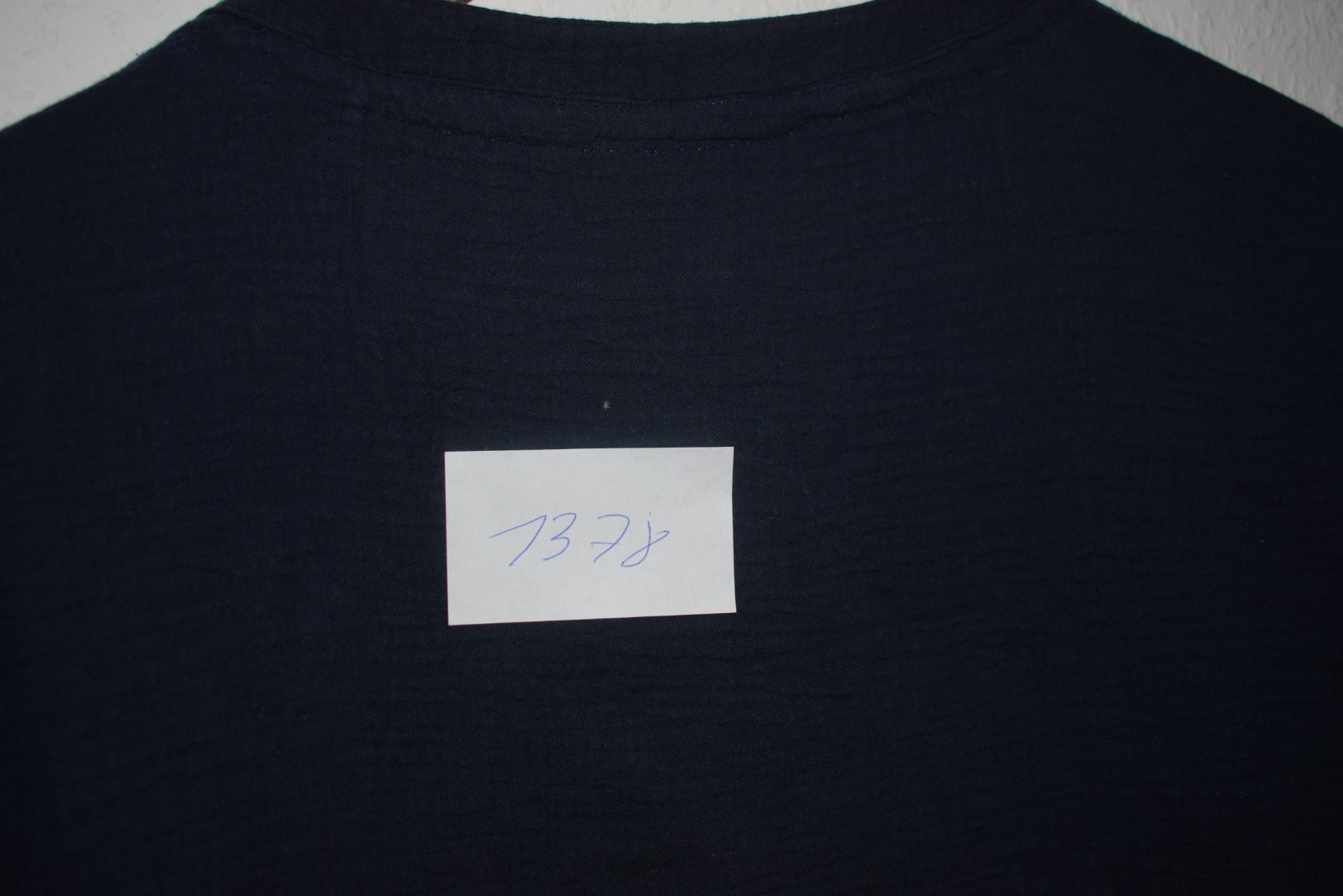 Gina Benotti Navy Blue Textured Henley T-Shirt - Size 36/38 image 9