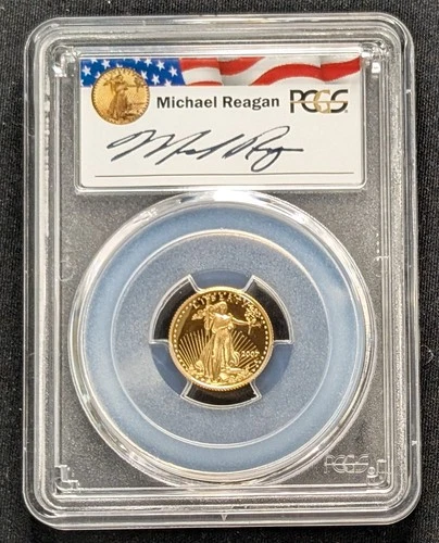 2007 W $5 American Gold Eagle ~ 1/10 oz Proof AGE ~ Reagan Legacy PCGS PR69DCAM