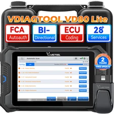VDIAGTOOL VD80BT LITE OBD2 Scanner Full System Diagnostic ECU Coding Wireless