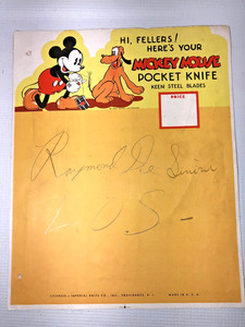 Imperial Knife Mickey Mouse Store Advertisement POP Display