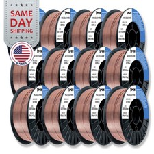  12 x 10-Lb Spools ER70S-6 .030" 0.8 mm Mild Steel MIG Welding Wire