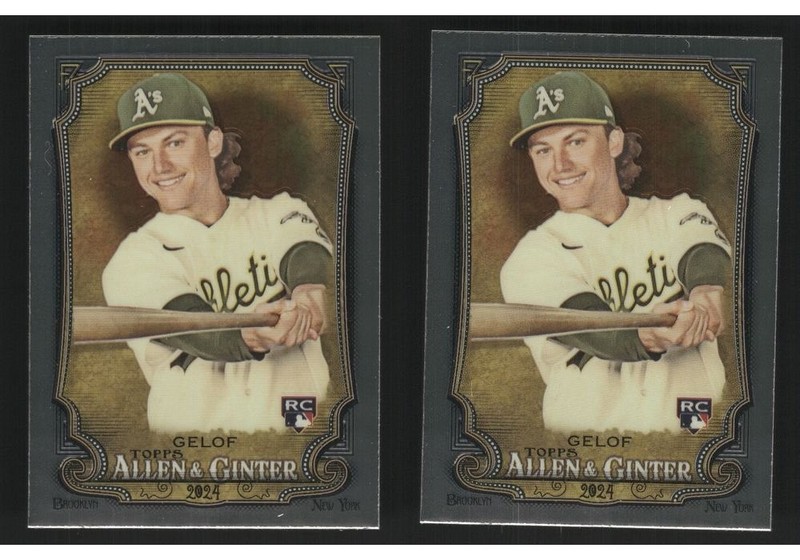 Zack Gelof Baseball Card 2 Card LOT