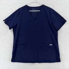 FIGS Scrub Top Shirt Mens XL Navy Technical Collection V Neck Medical FW1100