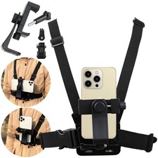GoPro Camera Chest Mount Strap With Phone Holder For Running Skiing Recording